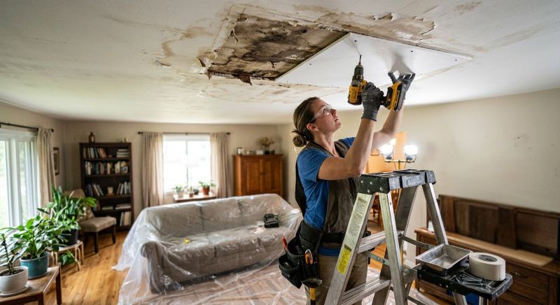 Ceiling Drywall Repair in Alpharetta, GA